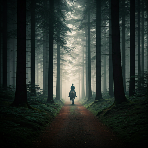 Equestrian Rider in Mist