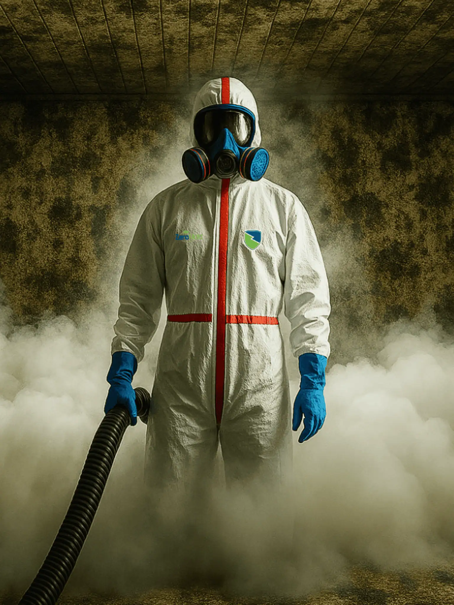 ZeroMold technician in protective equipment