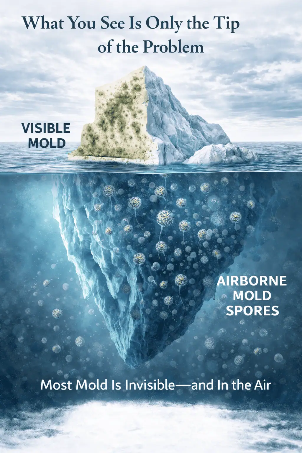 Illustration of the two parts of mold 