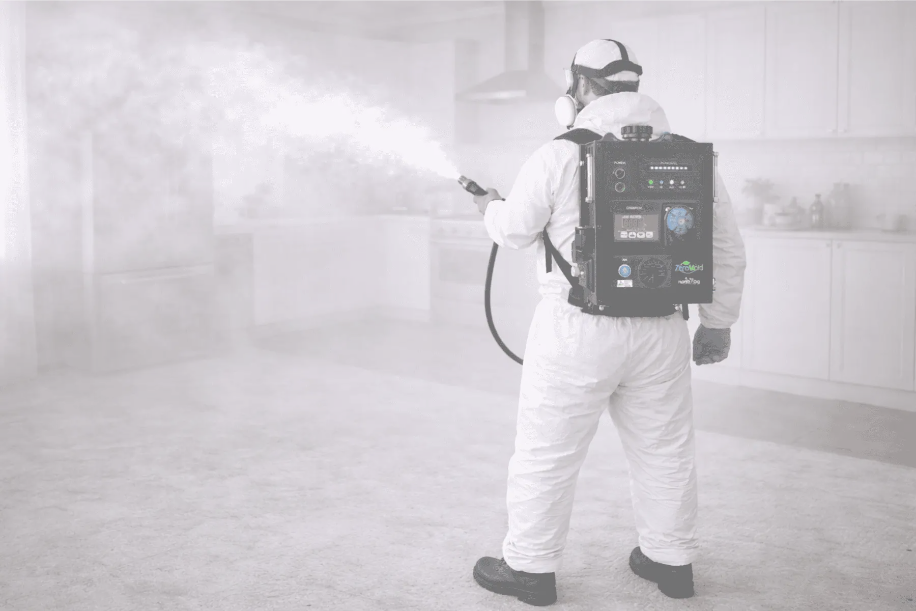 Fogging the air with biostatic fog