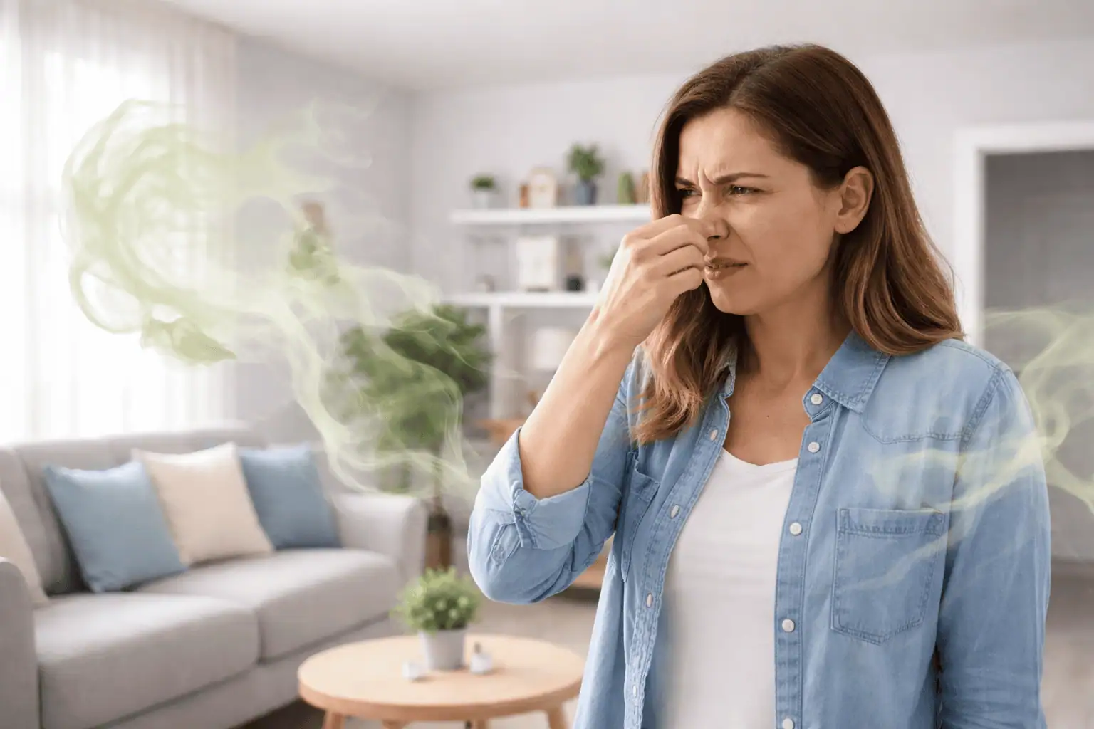 Homeowner smelling an odor in house