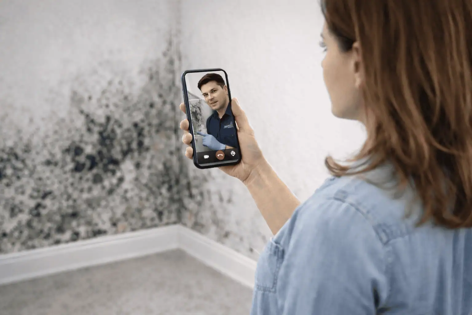 Homeowner doing virtual inspection