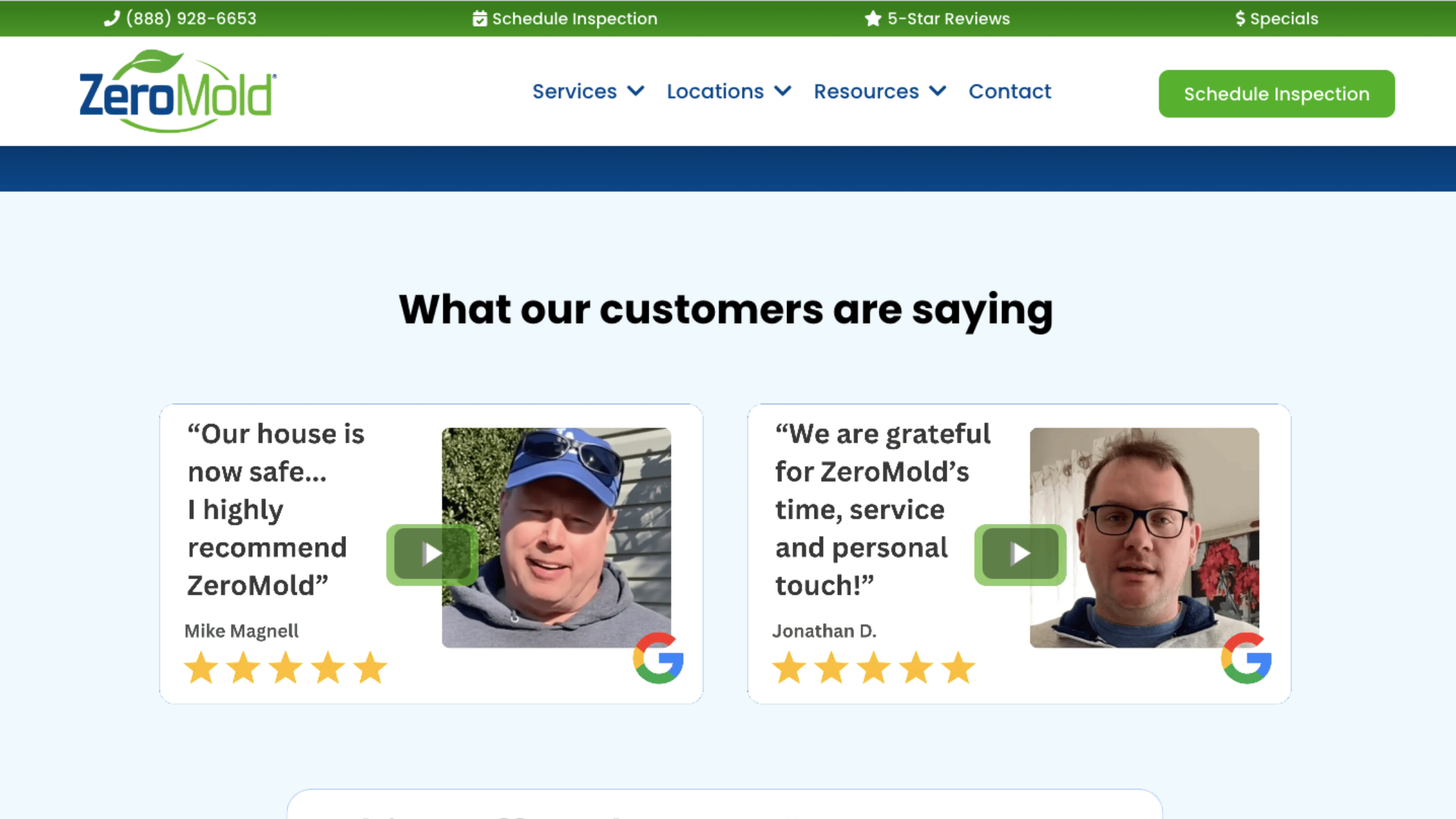 Professional mold removal process for mold in concrete walls