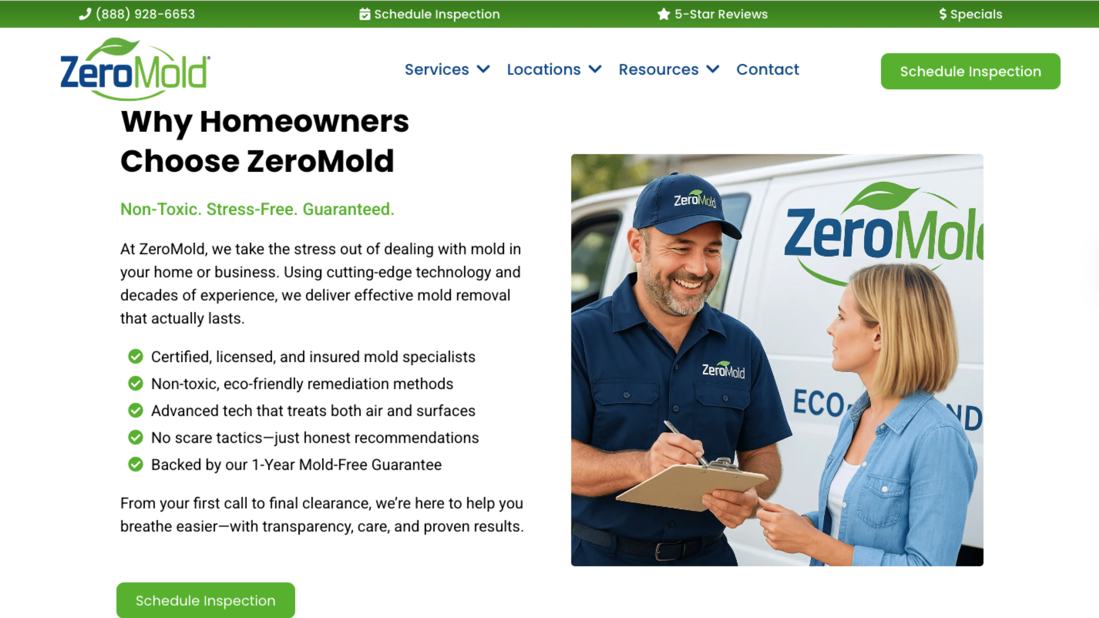 Technician removing drywall mold from a residential wall