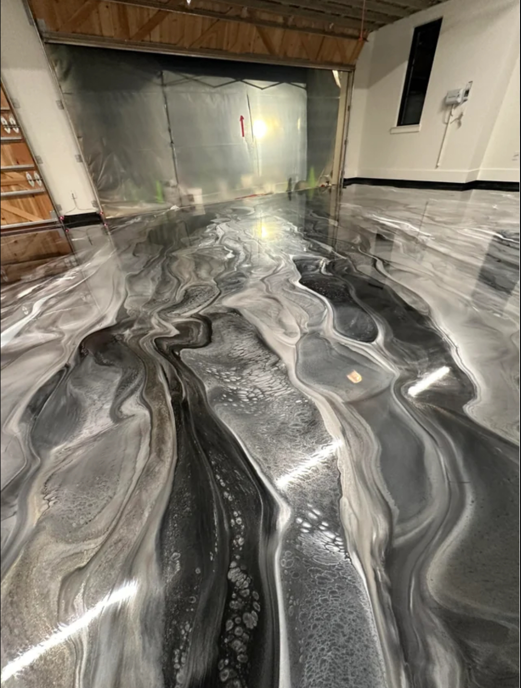 Metallic epoxy floor result