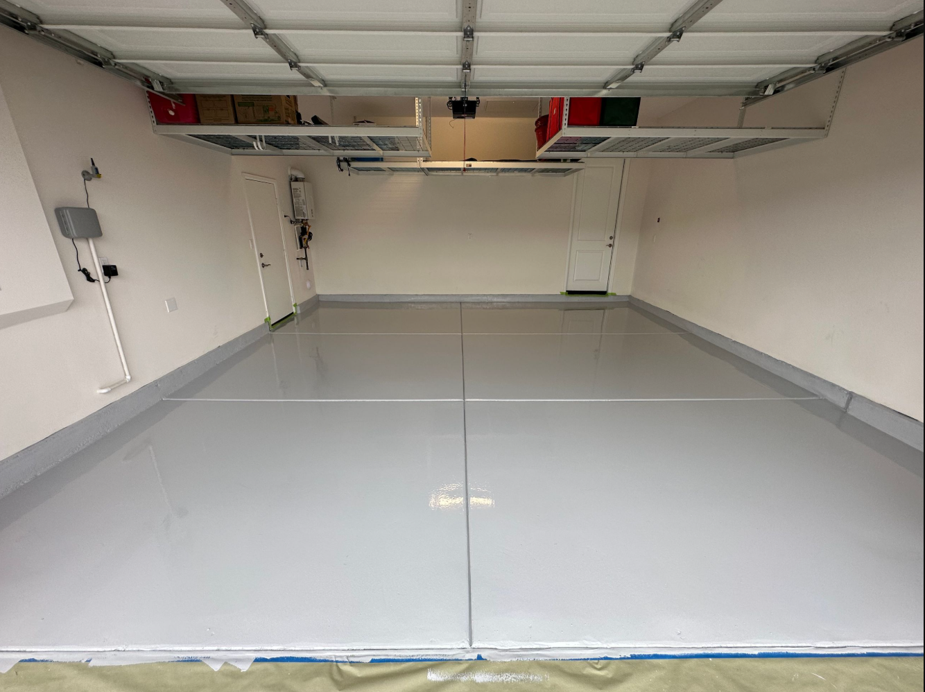 Solid color epoxy floor result