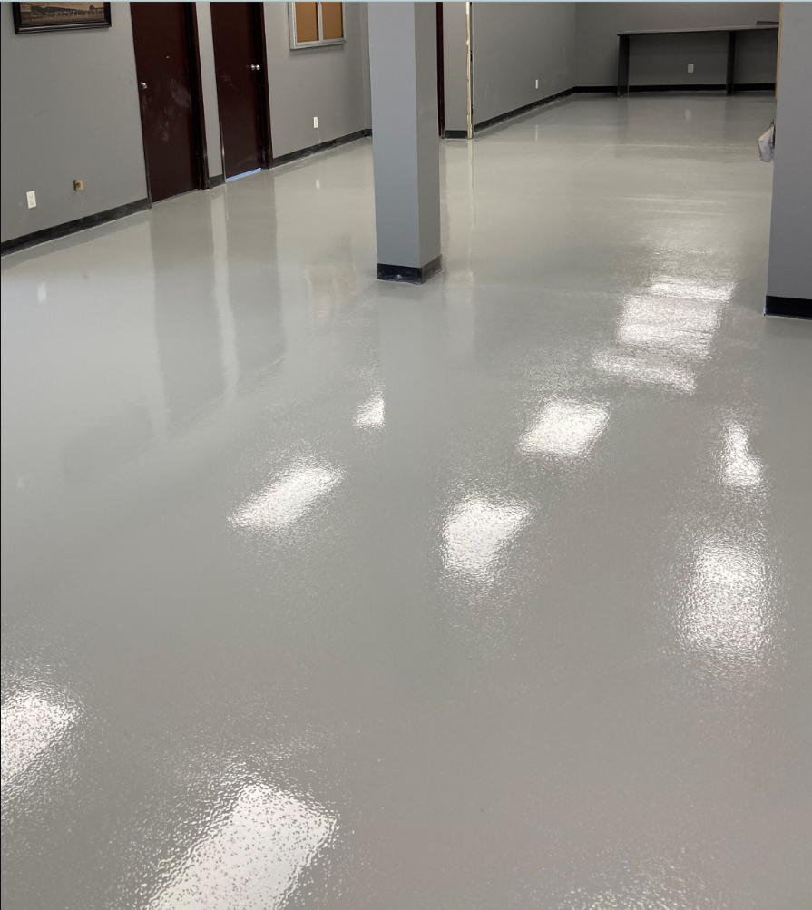 Solid-color epoxy floor coating