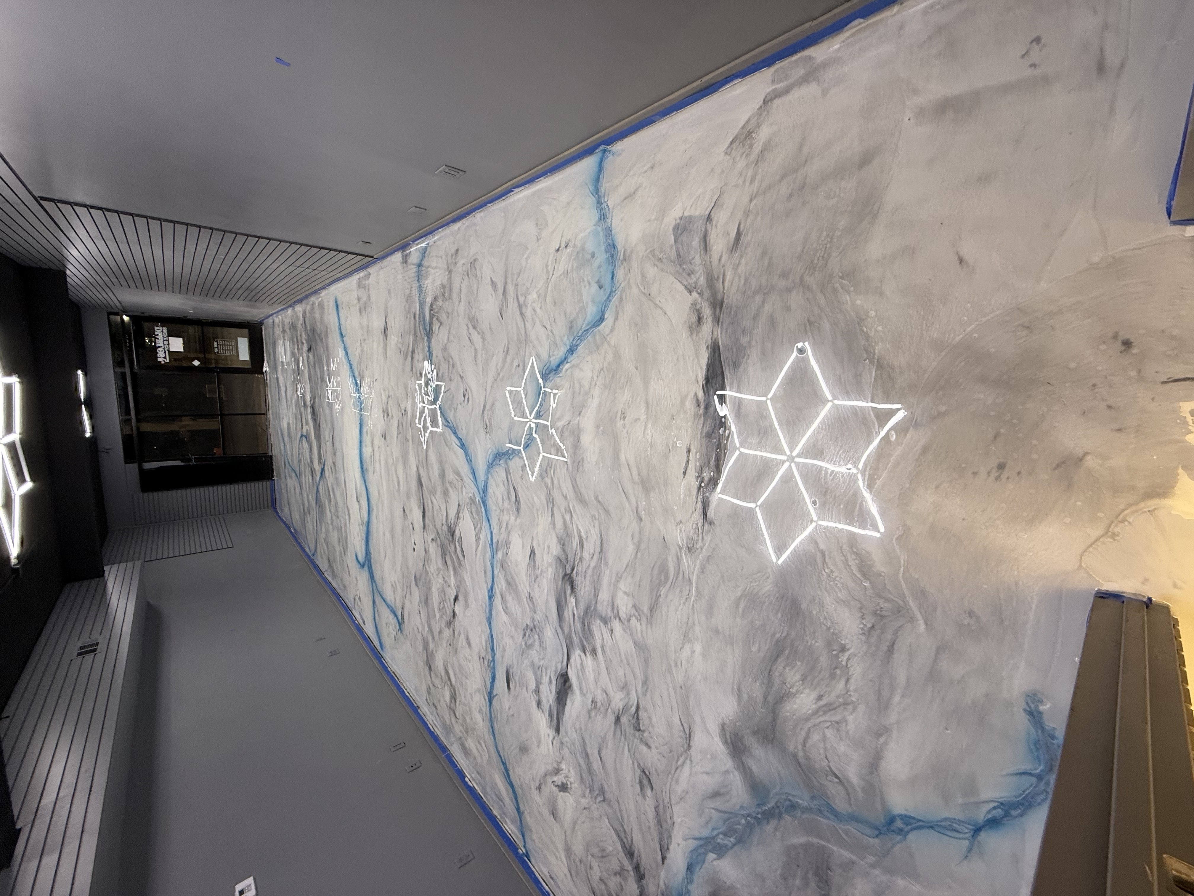 Solid epoxy floor finish