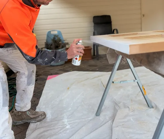 Spray Painting Door in Belconnen