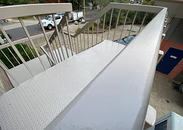 Freshly painted stairwell