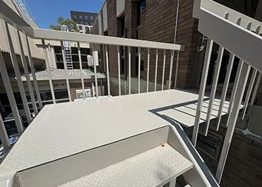 Freshly painted fire escape