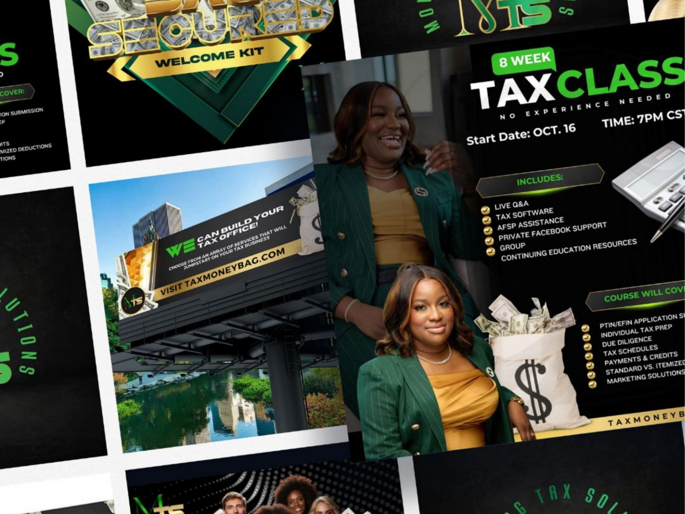 Money Bag Taxes brand identity