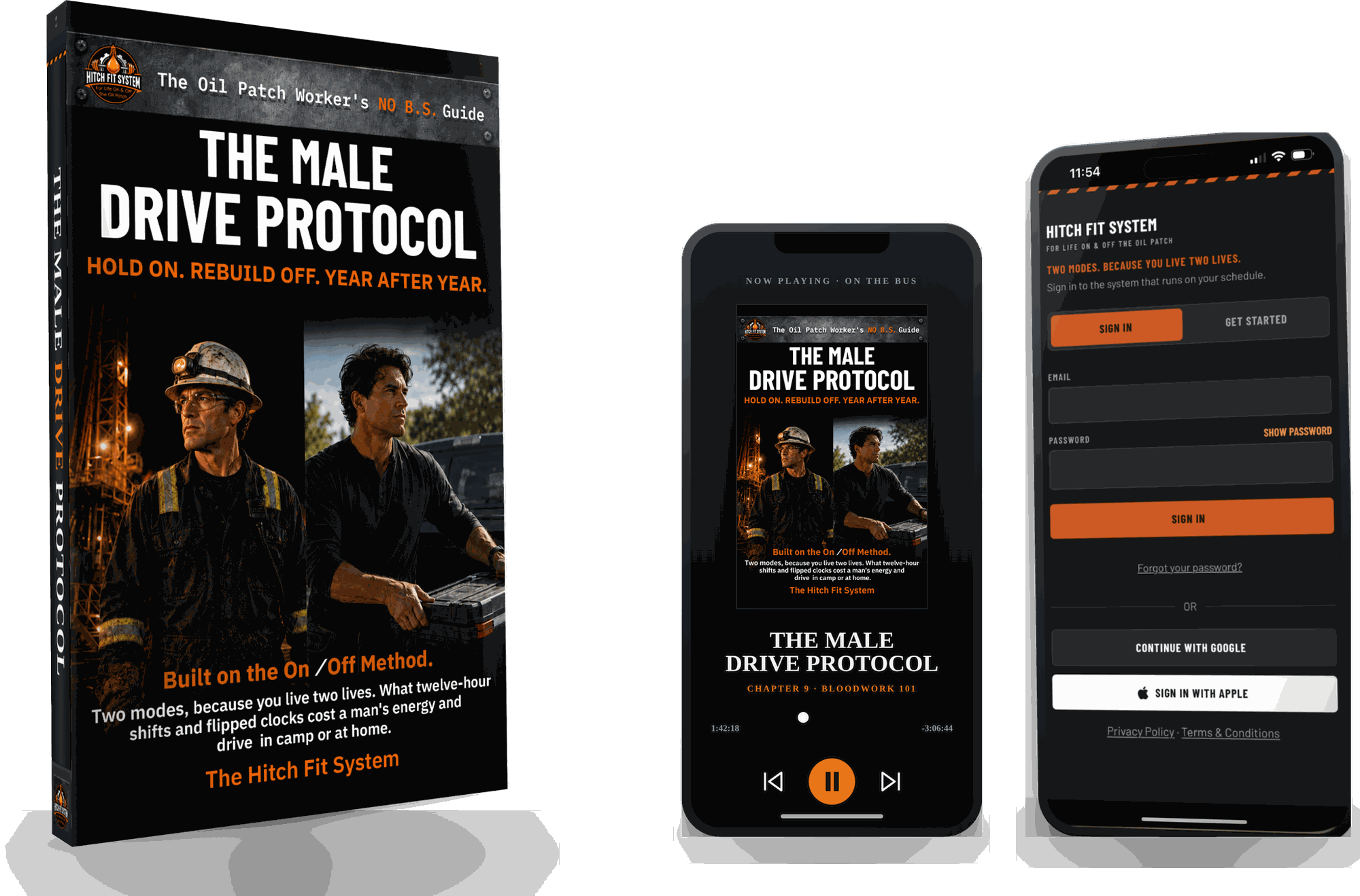The Male Drive Protocol as book, audiobook and app