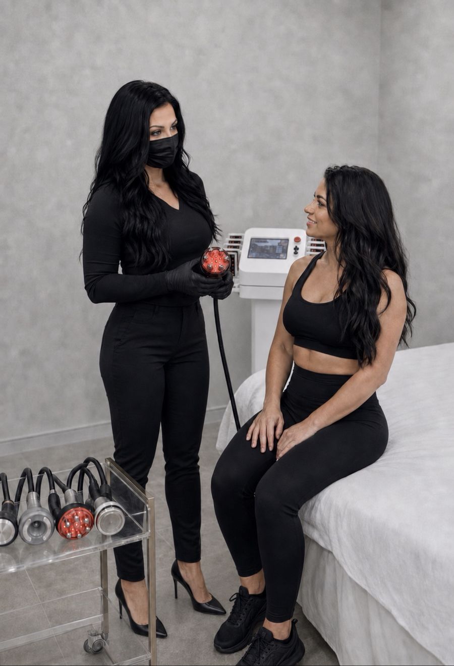 Tara Lane with her body sculpting equipment at Stuart MedSpa