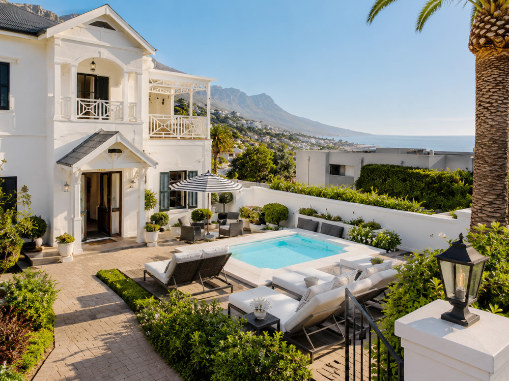 guest house photographer Langebaan clean lounge and room flow image