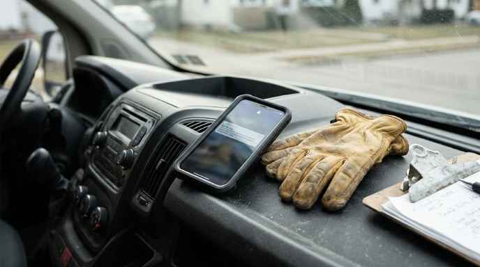 Automated text reply to a missed call while a contractor is on site Automated text reply to a missed call while a contractor is on site