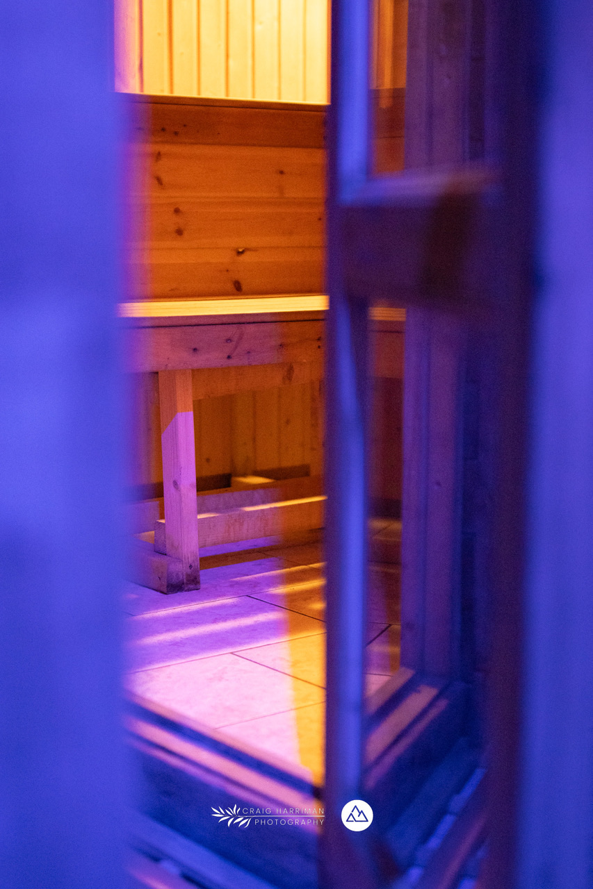 Glacier sauna and steam room