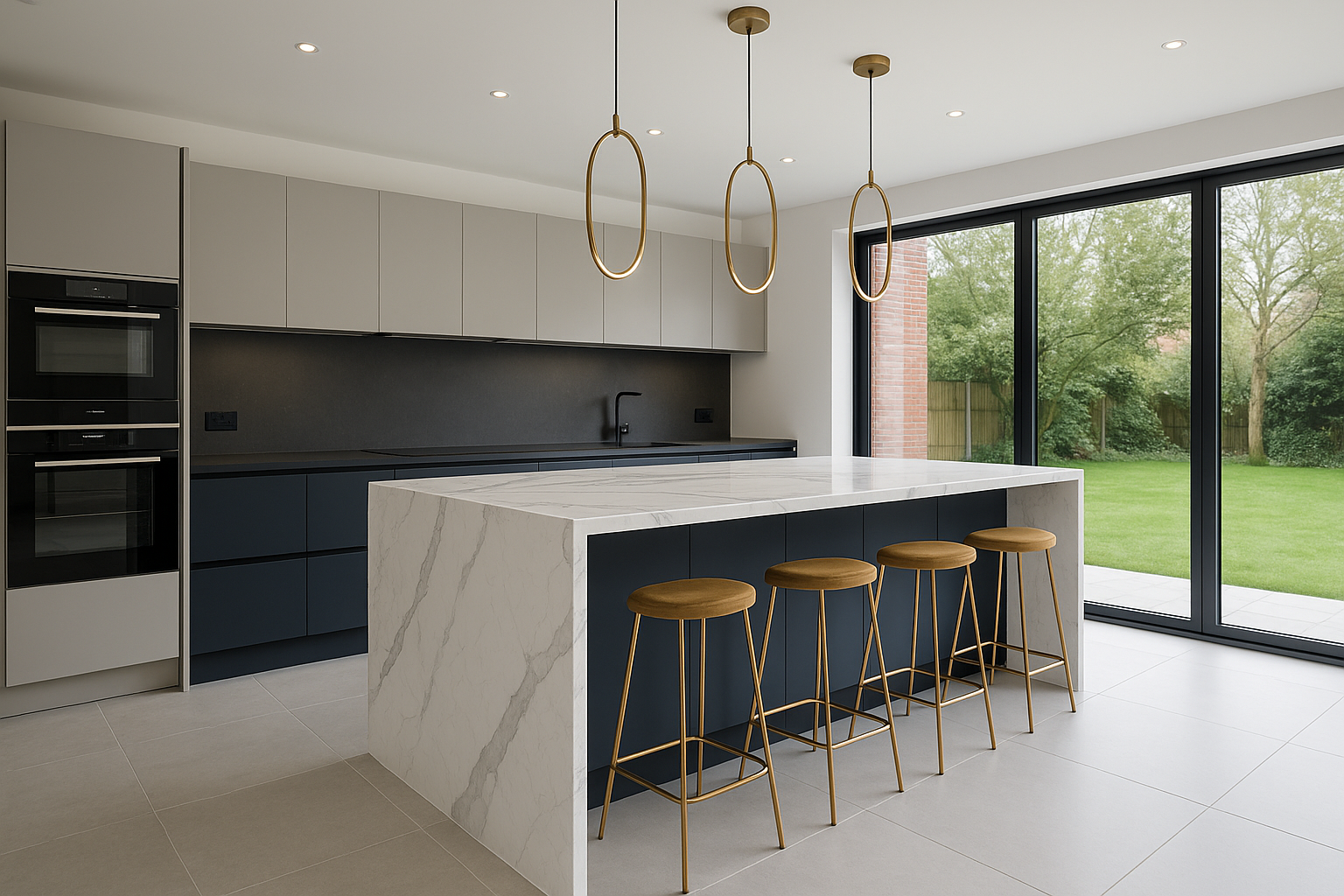 Handleless modern kitchen