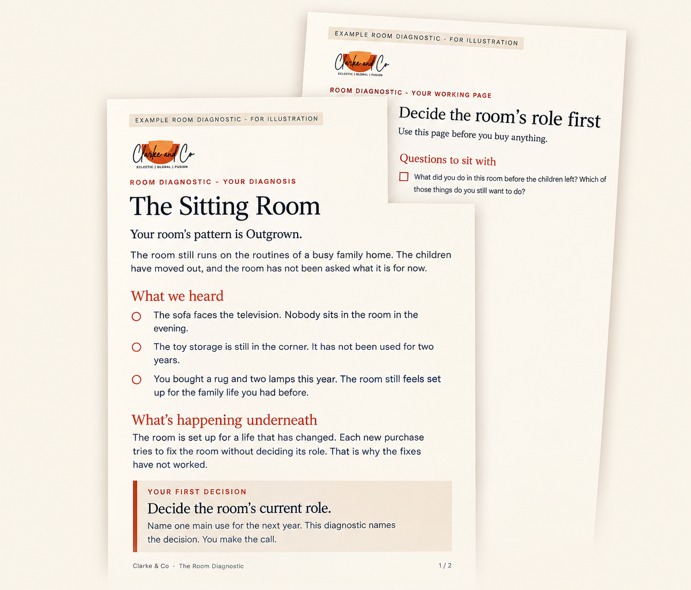 An example Room Diagnostic