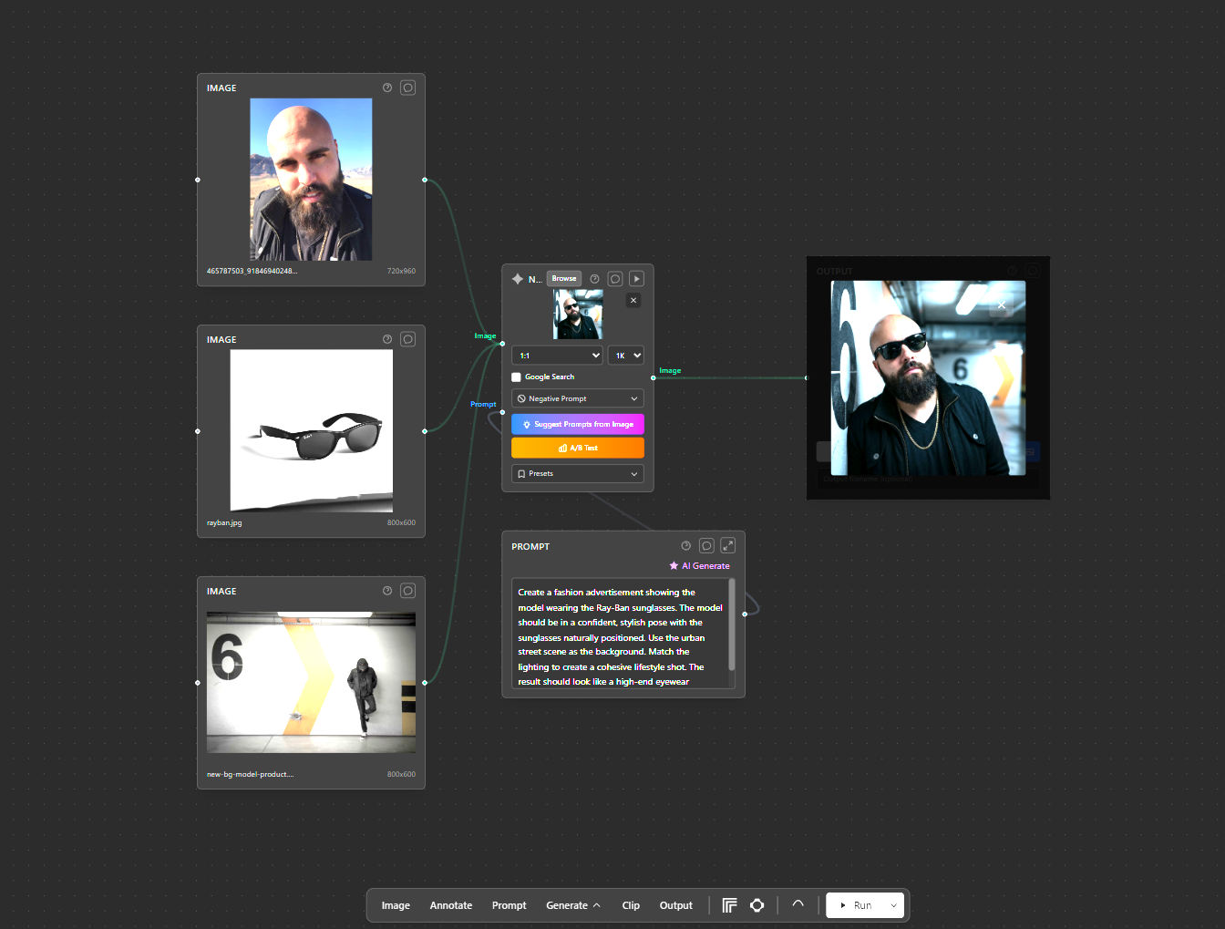 Visual AI Tool Builder β Drag and drop workflow editor