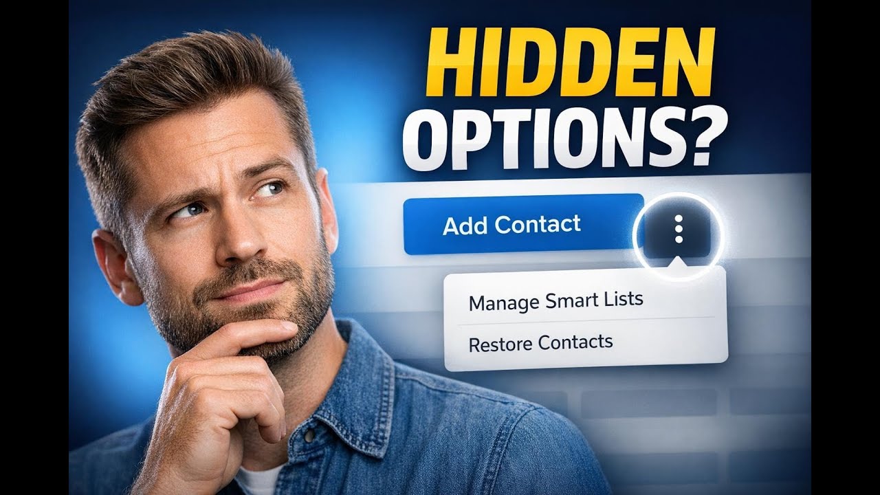 video thumbnail for 'Manage Smart Lists and Restore moved to three-dot menu'