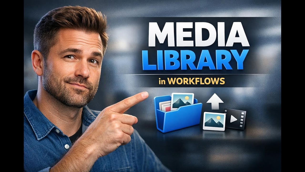 video thumbnail for 'Stop re-uploading: Reuse media from your library in workflows'