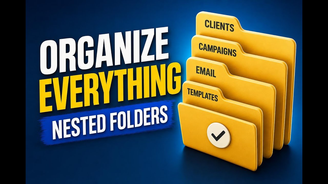 video thumbnail for 'Nested folders (5+ levels): organize campaigns and templates'