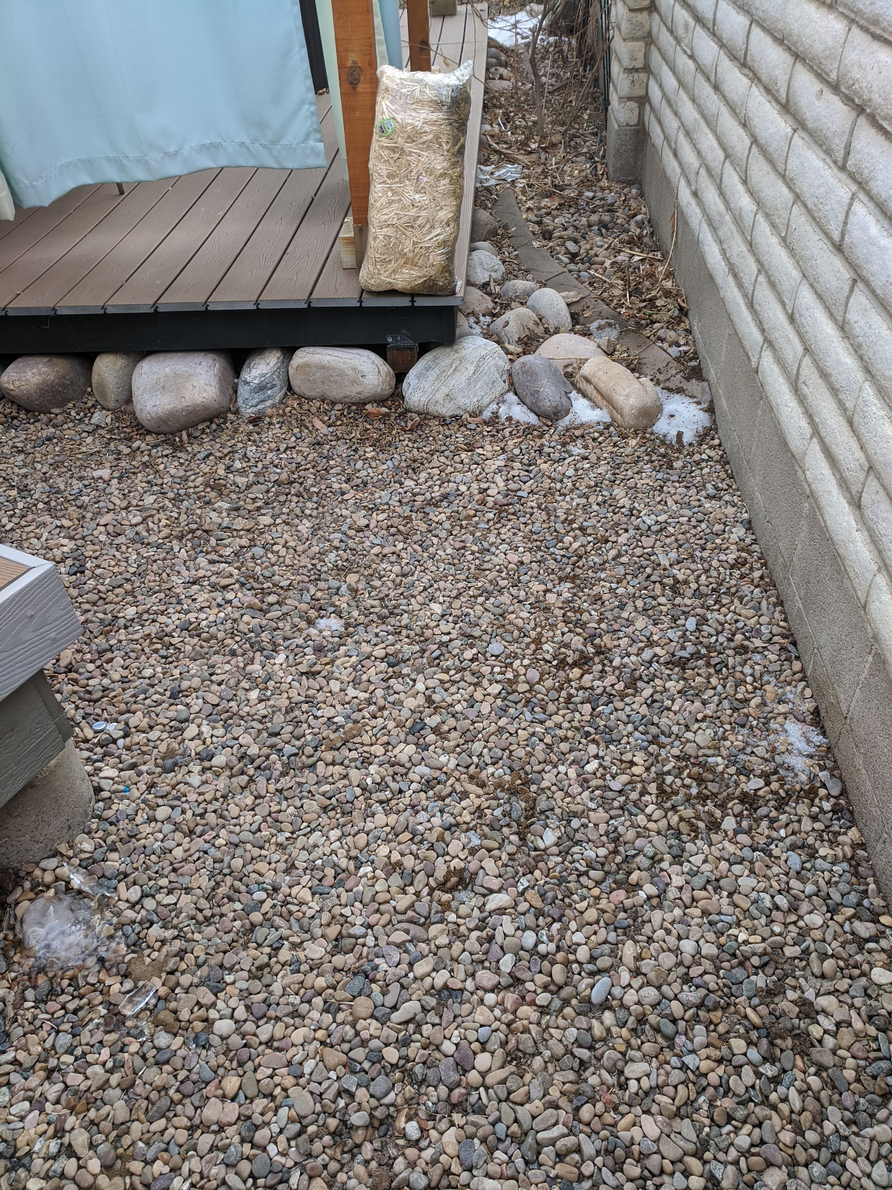 After dog waste removal cleanup by Number Two Crew on an outdoor pet area
