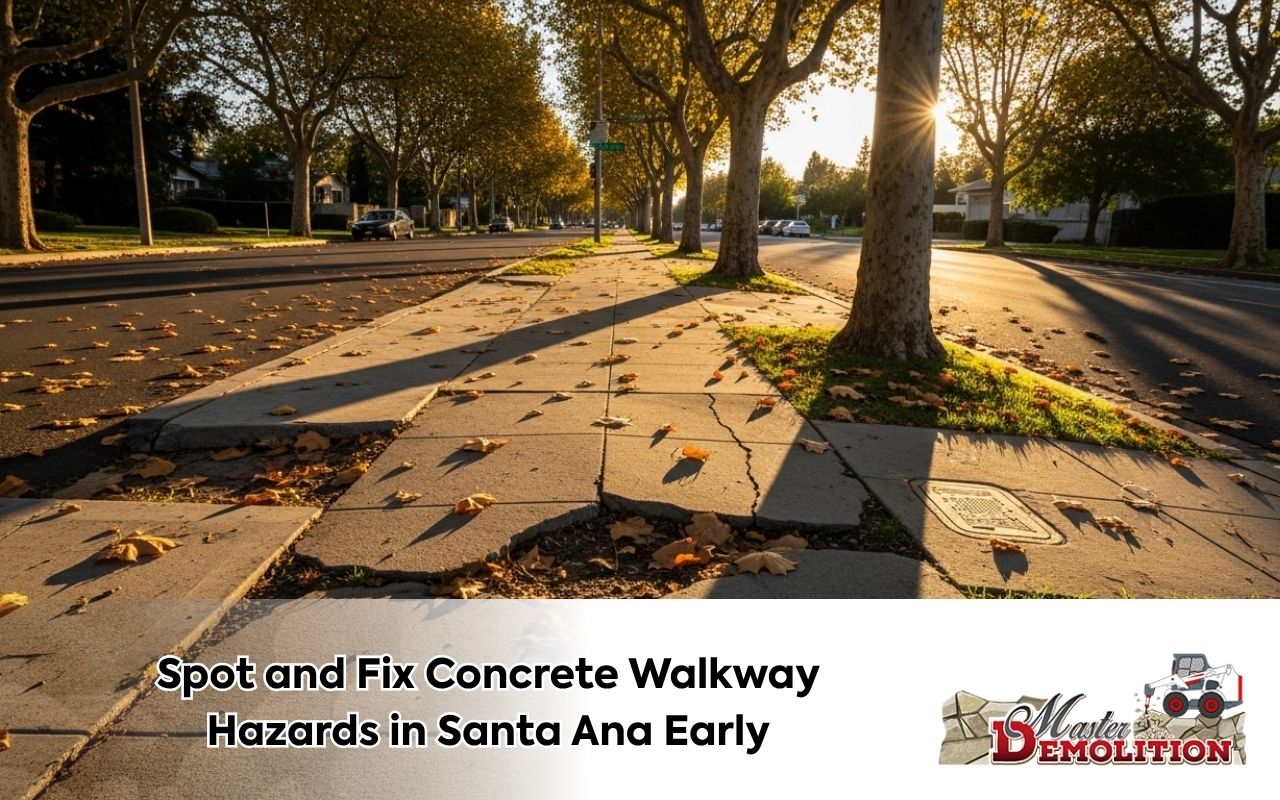 Spot and Fix Concrete Walkway Hazards in Santa Ana Early