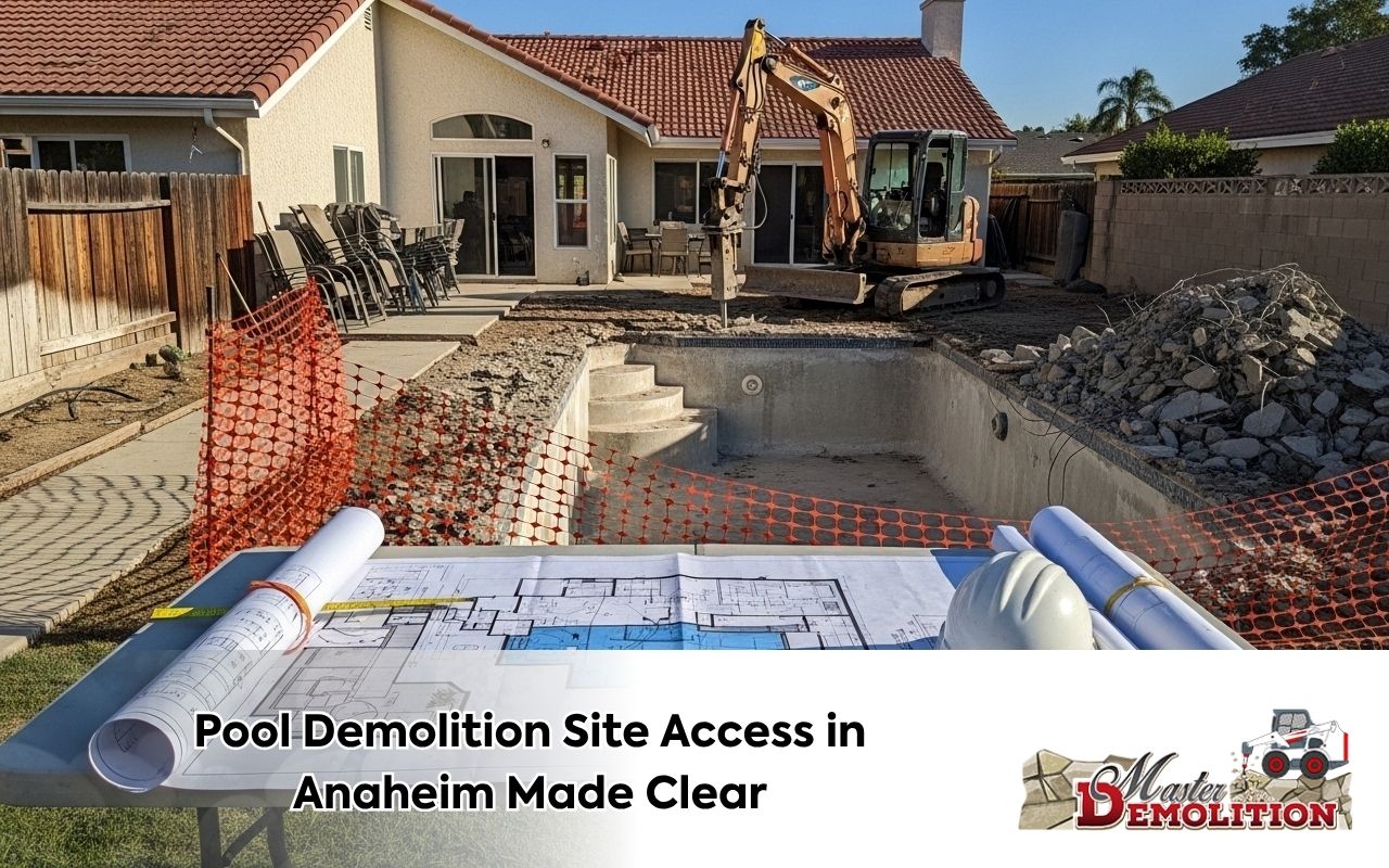 Pool Demolition Site Access in Anaheim Made Clear
