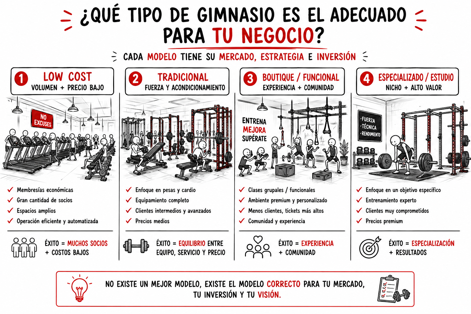 ¿Qué tipo de gimnasio es el adecuado para tu negocio?