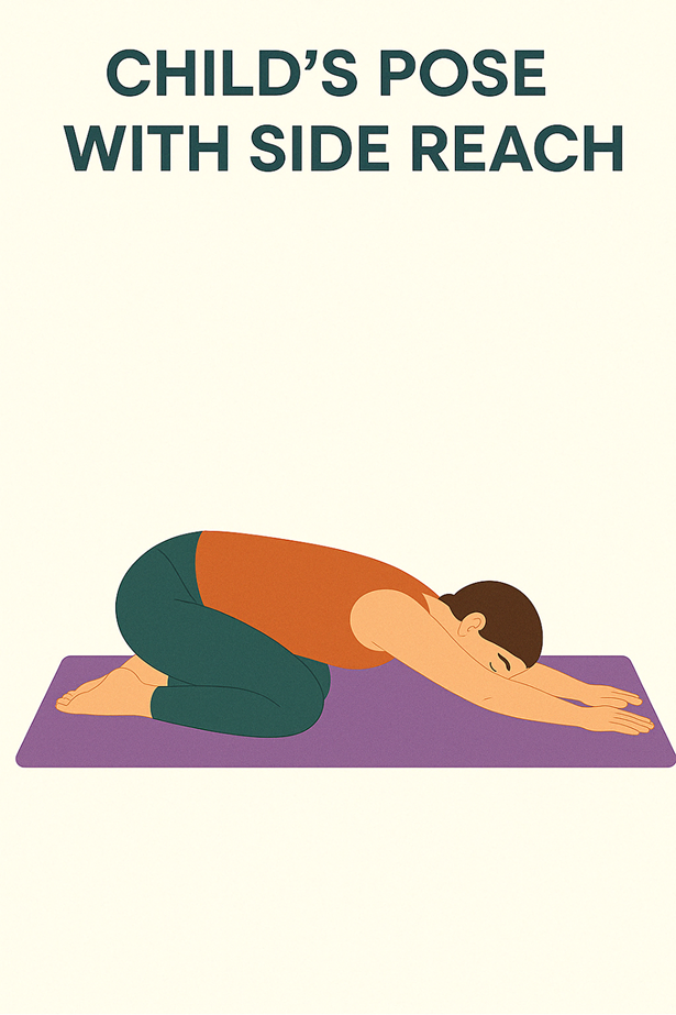 Child's Pose with Side Reach