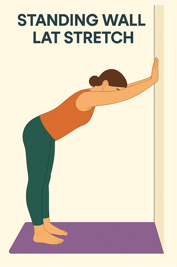 Standing Wall Lat Stretch