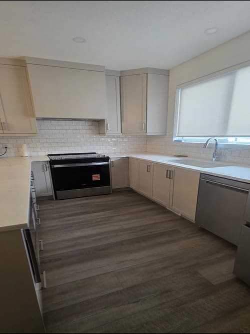 Clean kitchen after residential cleaning in Calgary
