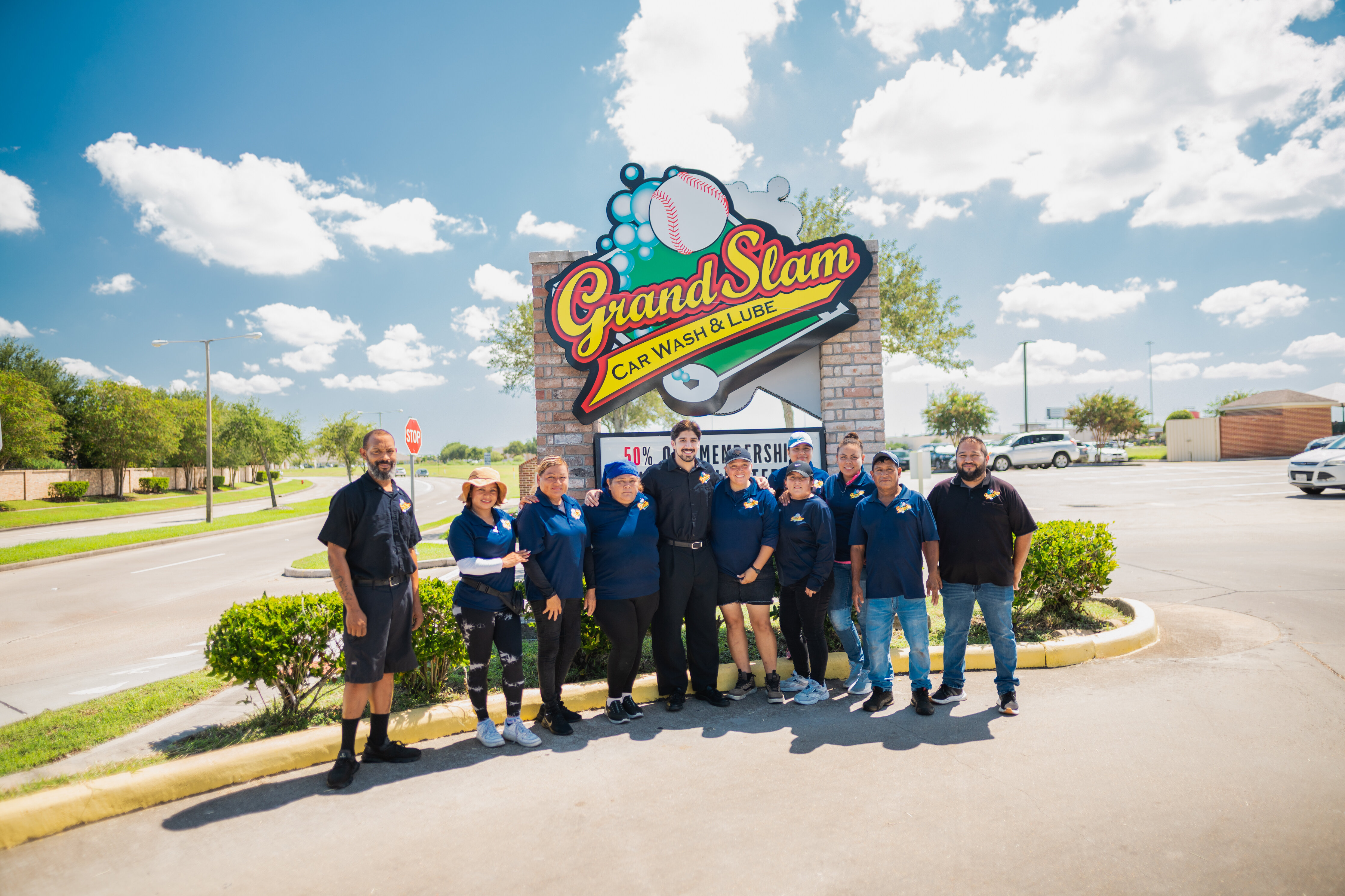 Grand Slam Car Wash & Lube team members working together