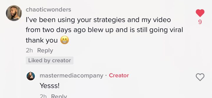 Comentario de TikTok: uso sus estrategias y mi video explotó hace dos días; Master Media Company responde
