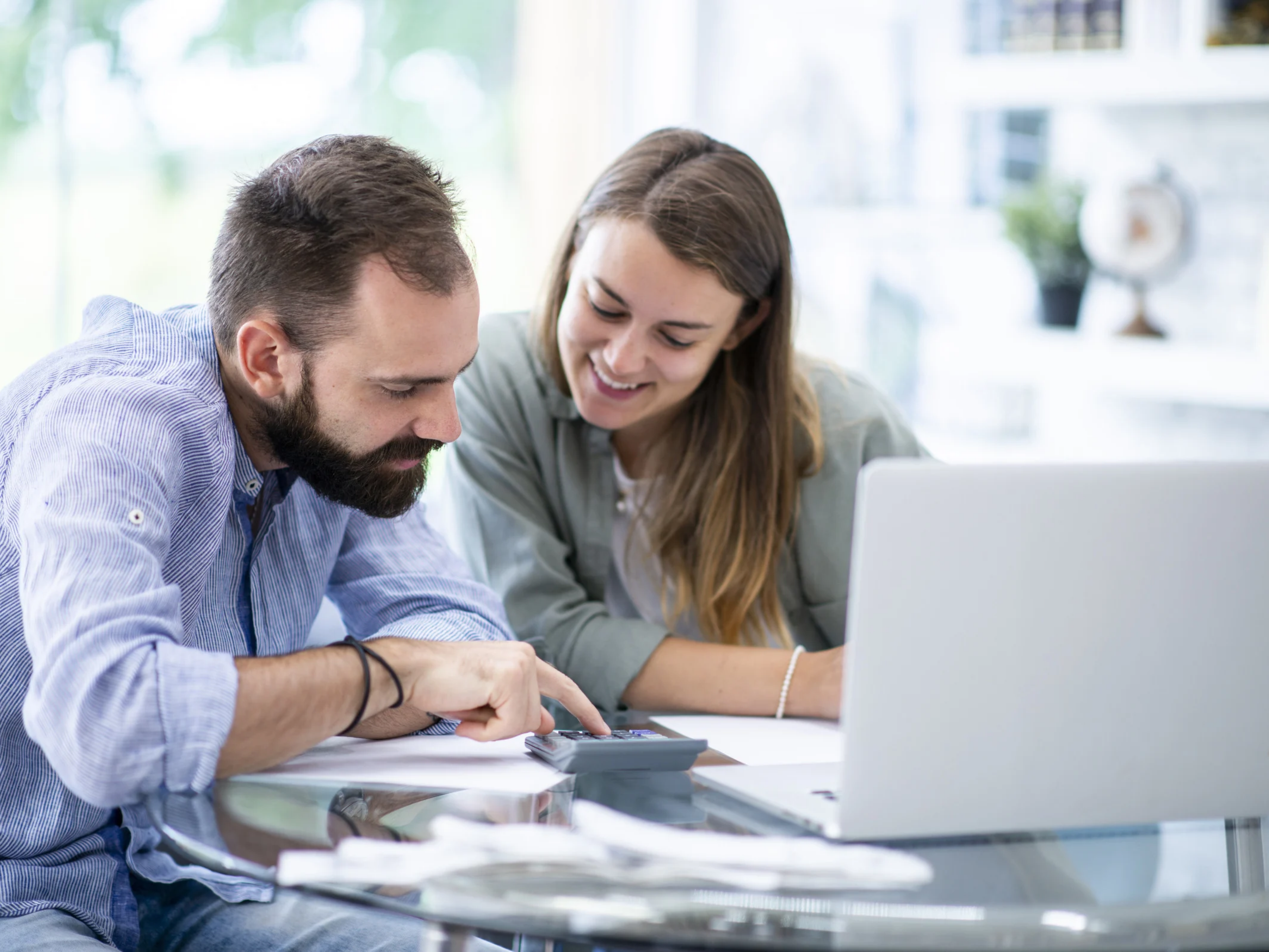 Homeowners comparing options at home