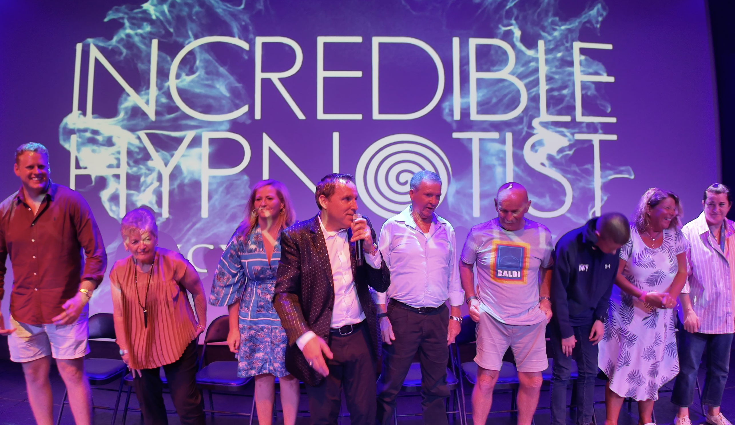 Richard Barker comedy hypnotist group stage show