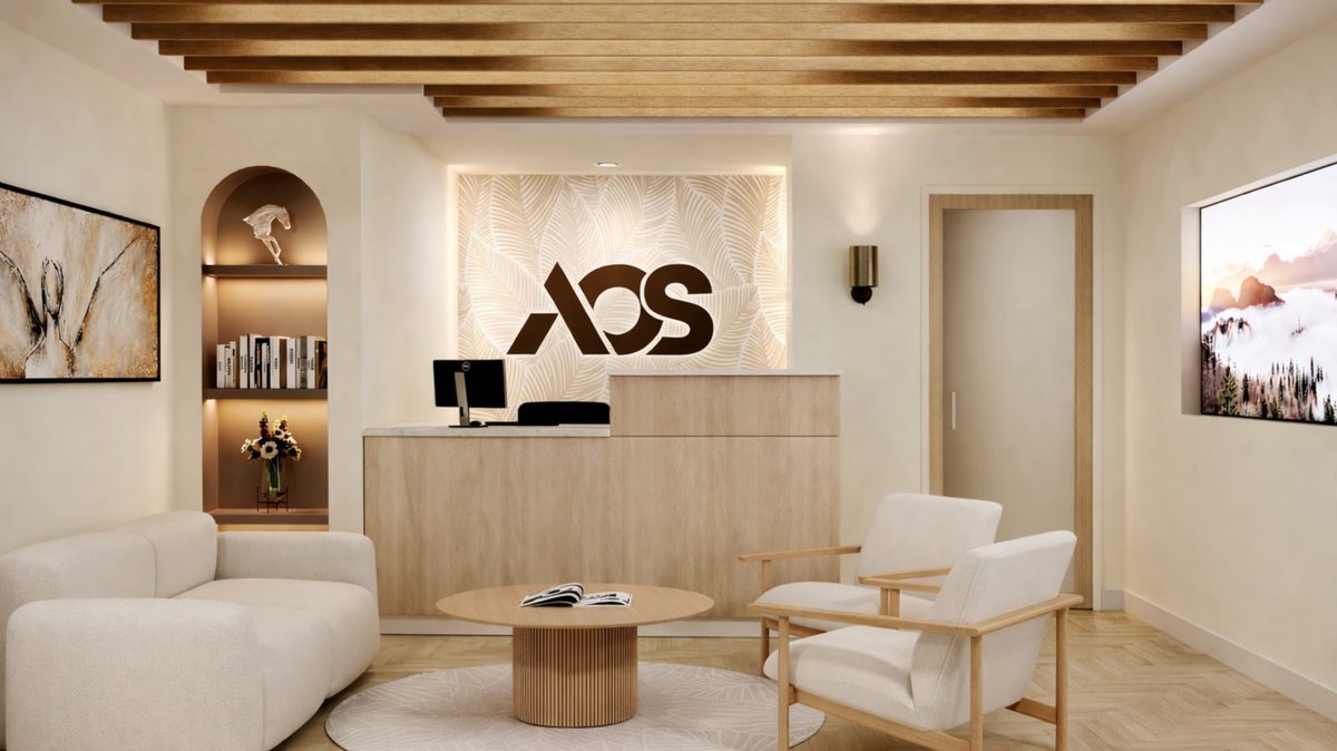 Architectural rendering of AOSC Miami lobby