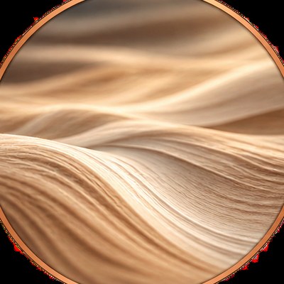 Flowing waves of warm sand
