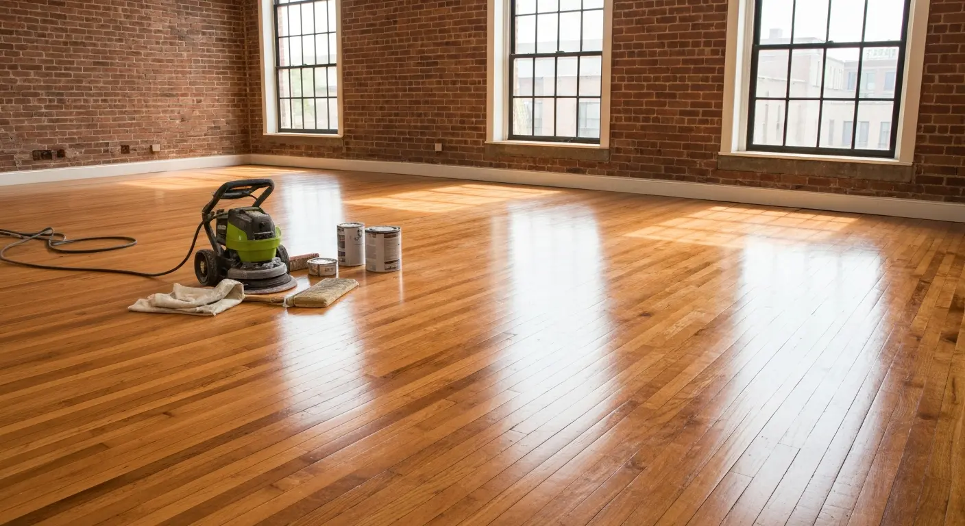 Hardwood floor refinishing