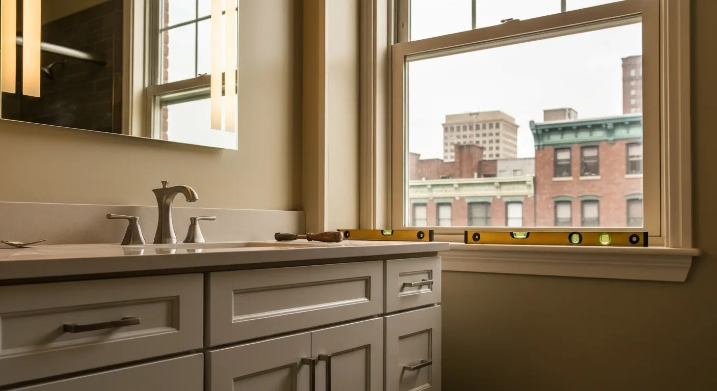 Custom bathroom vanity cabinet