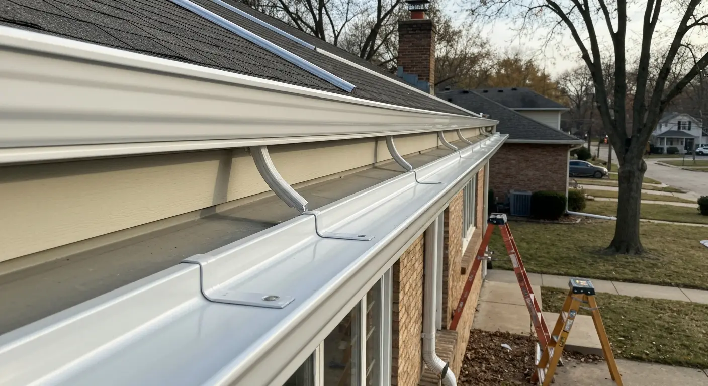 Seamless gutter installation