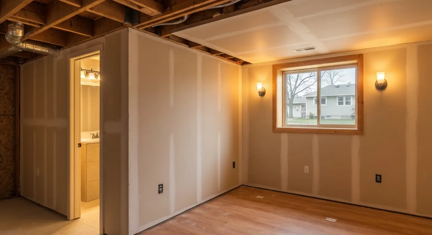 Basement bedroom addition