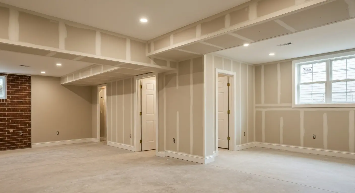 Finished basement space