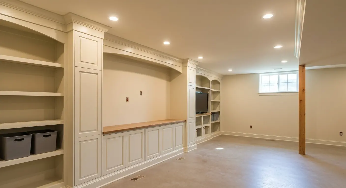 Finished basement space