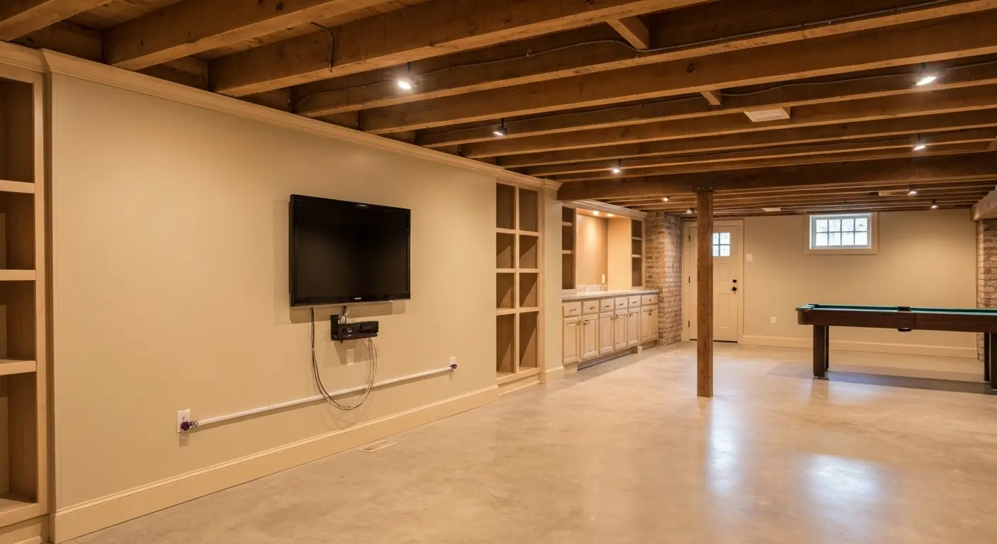 Finished recreation space