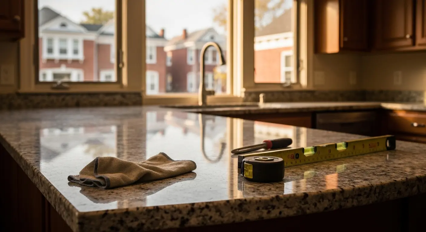 Granite countertop installation