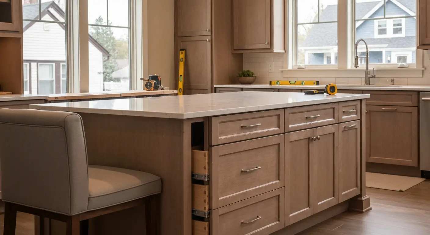 Custom cabinetry installation
