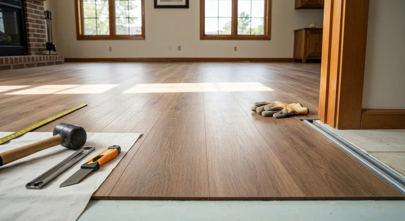 Luxury vinyl plank installation